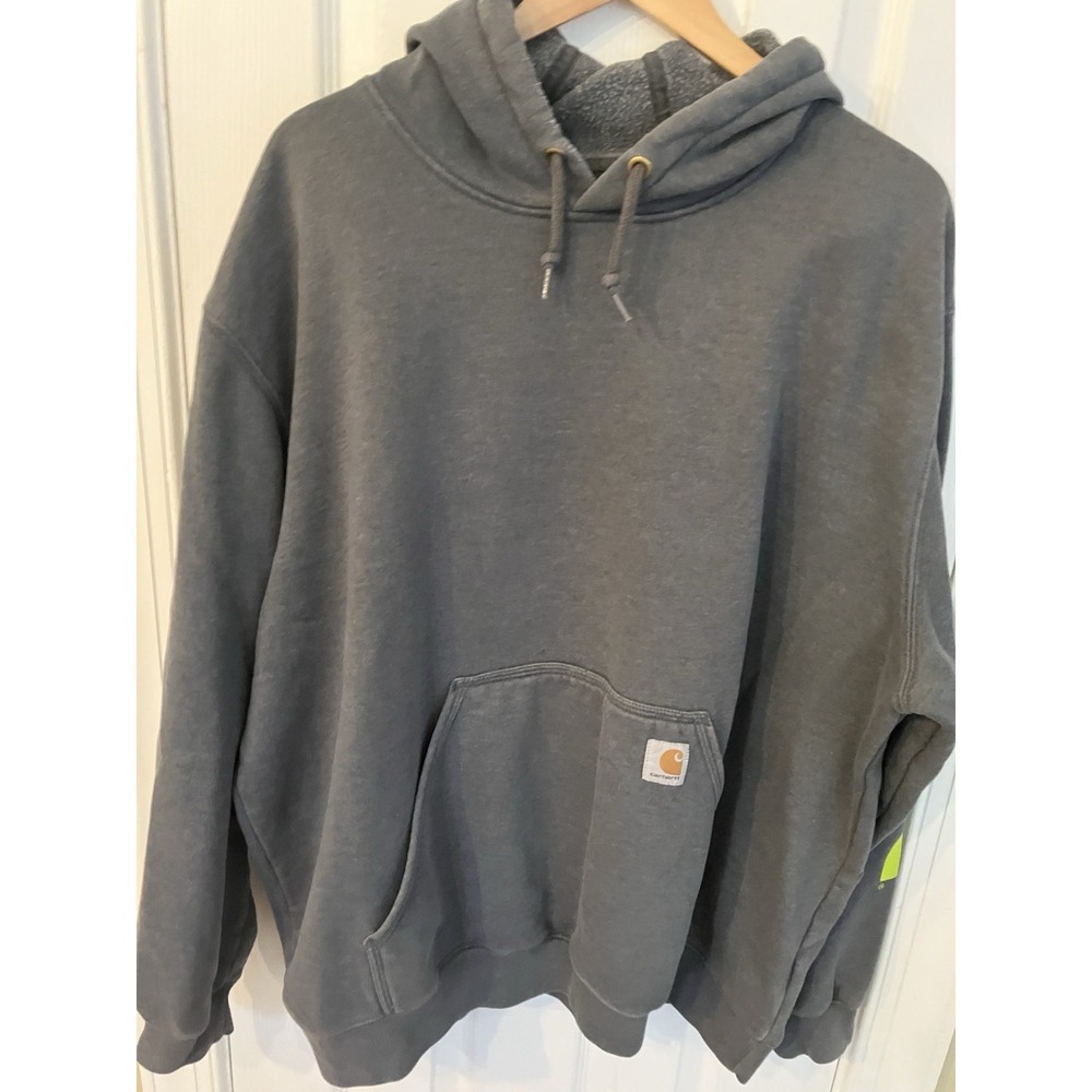 Carhartt Mens Original Fit Rain Defender Hoodie Pullover XXL Gray Sweatshirt